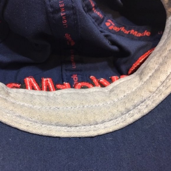 Taylor Made Golf Cap Hat Strap Back Adjustable Blue Red Embroidered - Picture 11 of 11